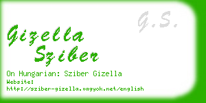 gizella sziber business card